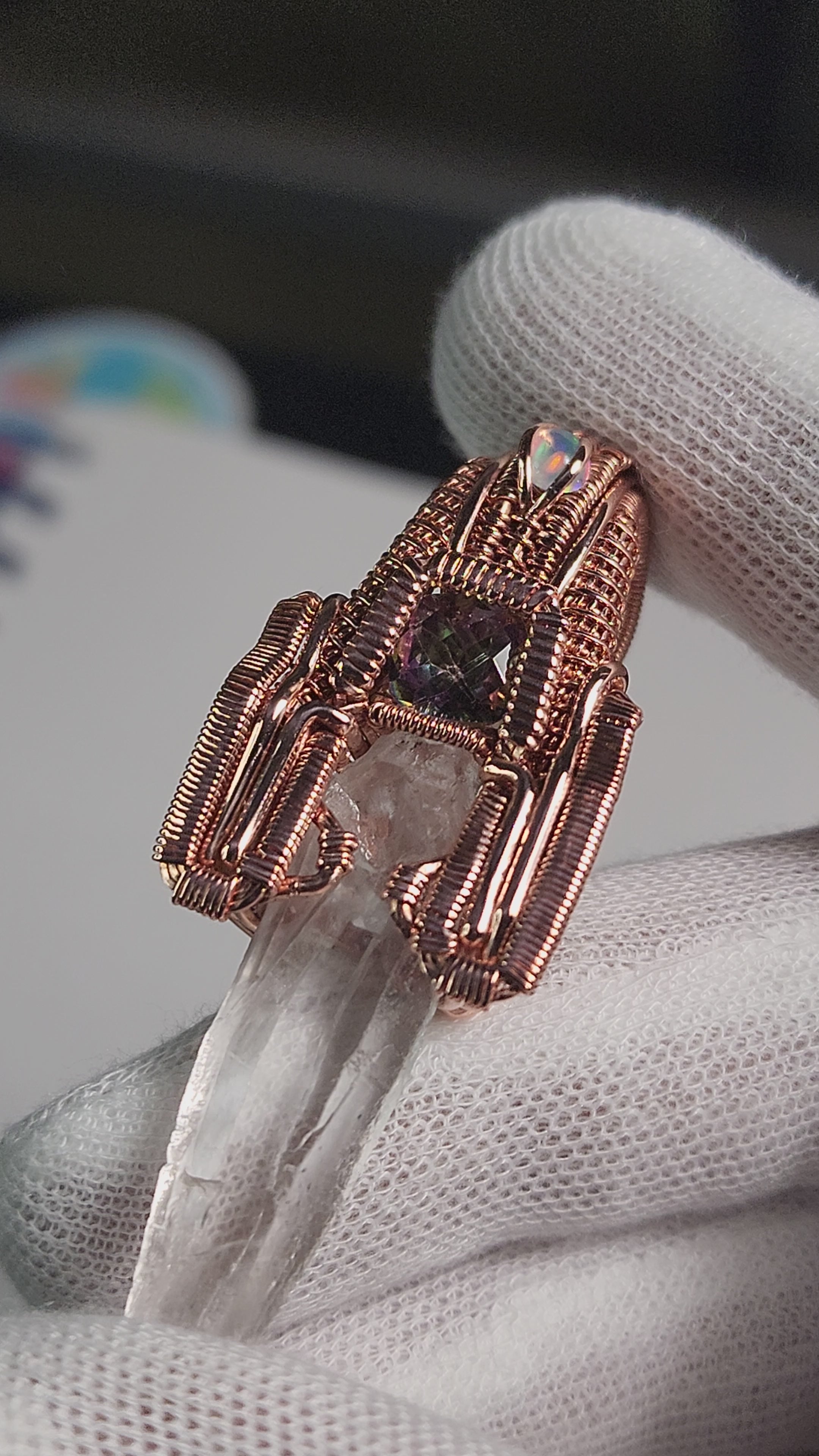 Quartz, Mystic Topaz, and Opal