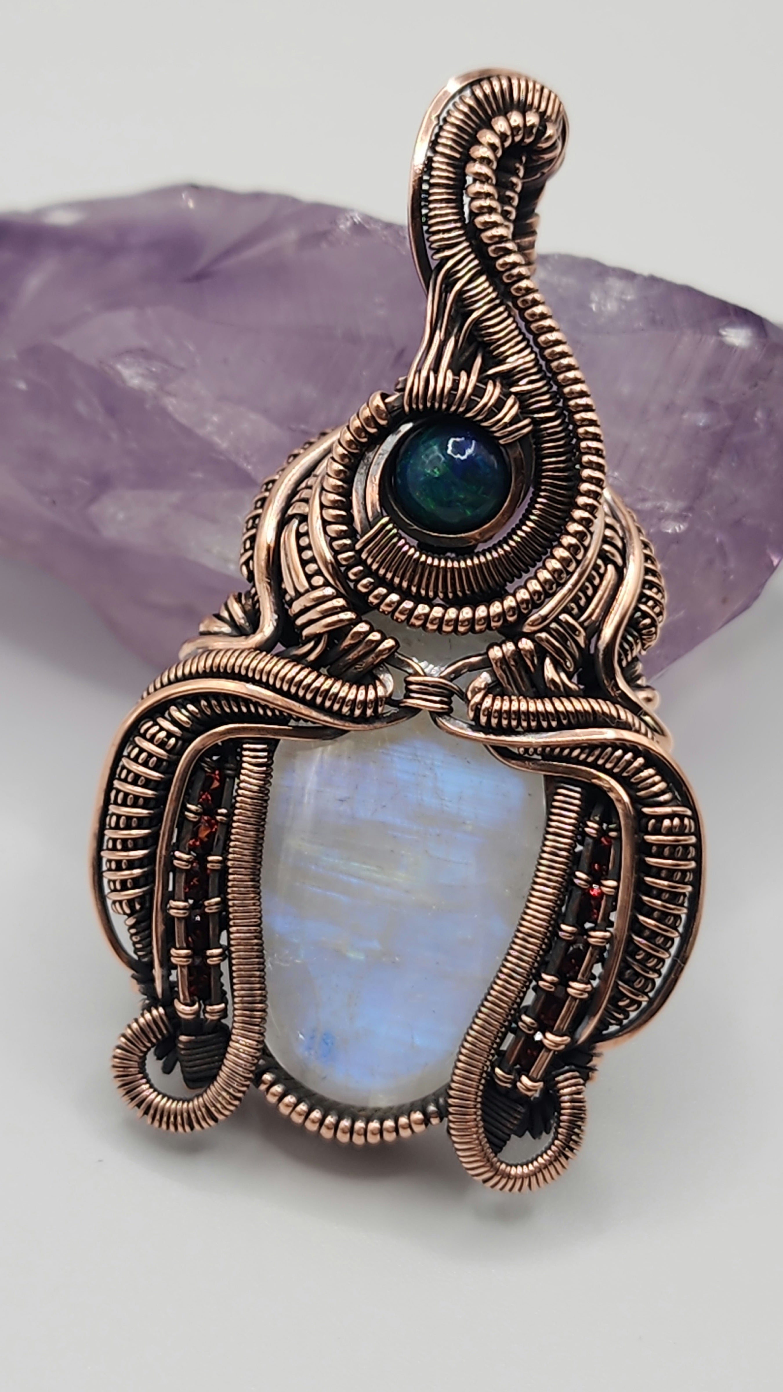 Moonstone and Black Opal